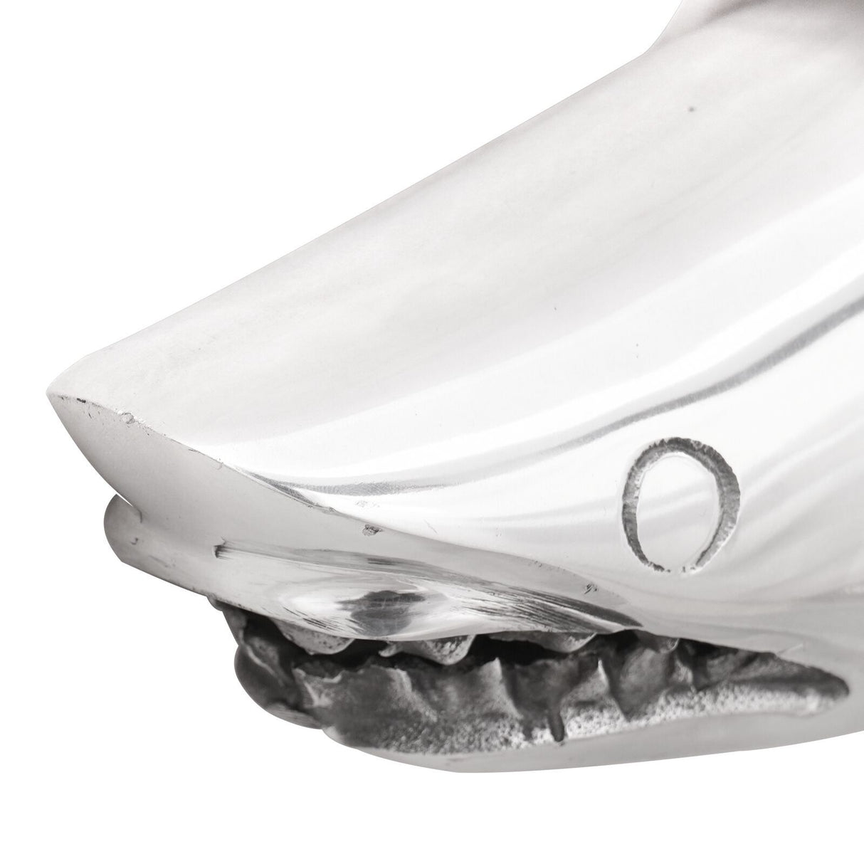 Shark Sculpture Silver 68X20X24 Cm Aluminium