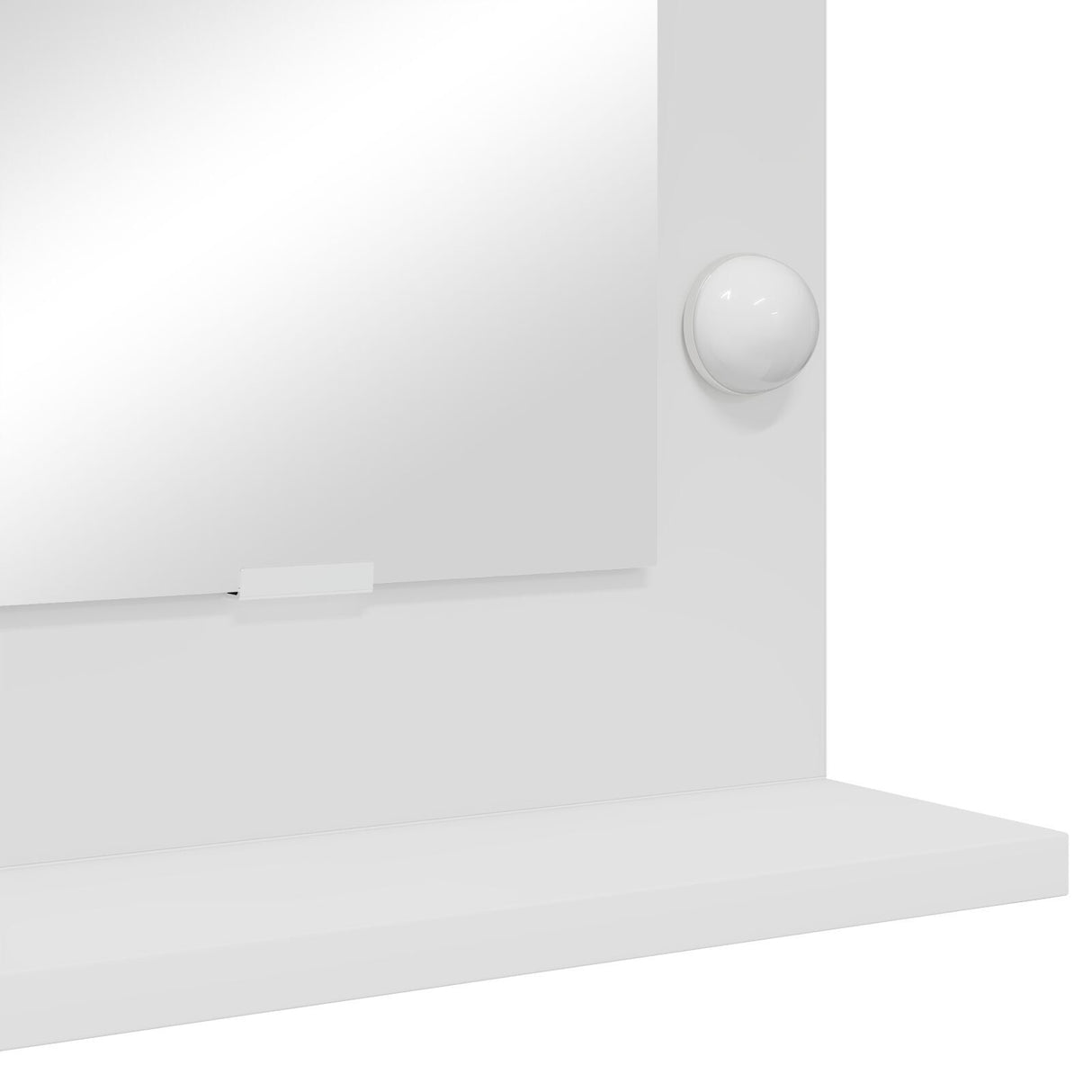 Vanity Mirror With Led Lights White 60X45X18 Cm