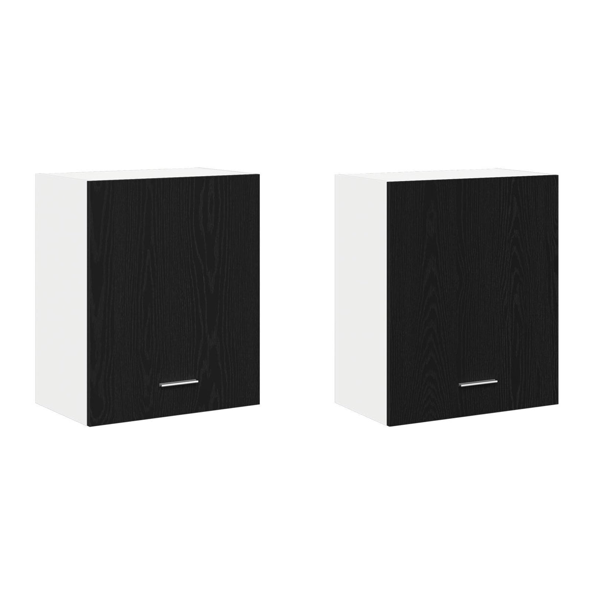 Hanging Cabinets - 2 Pack - Black Oak, 100X31X60 Cm - Made From Engineered Wood