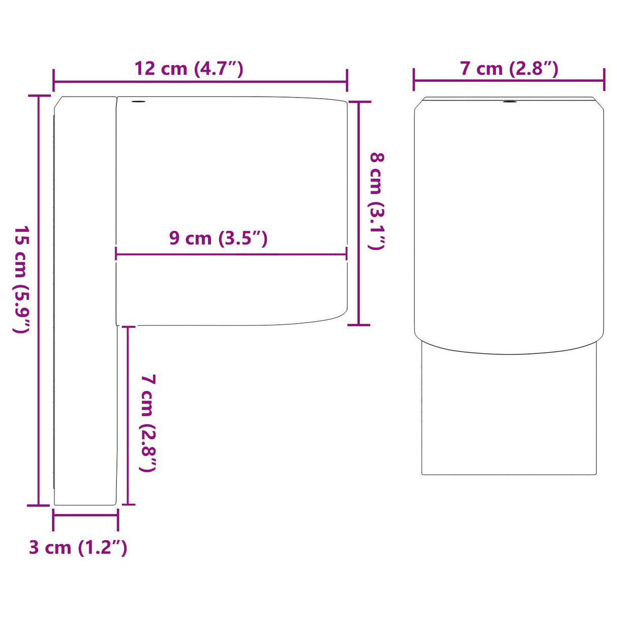 Outdoor Wall Lights Black Stainless Steel Ip44
