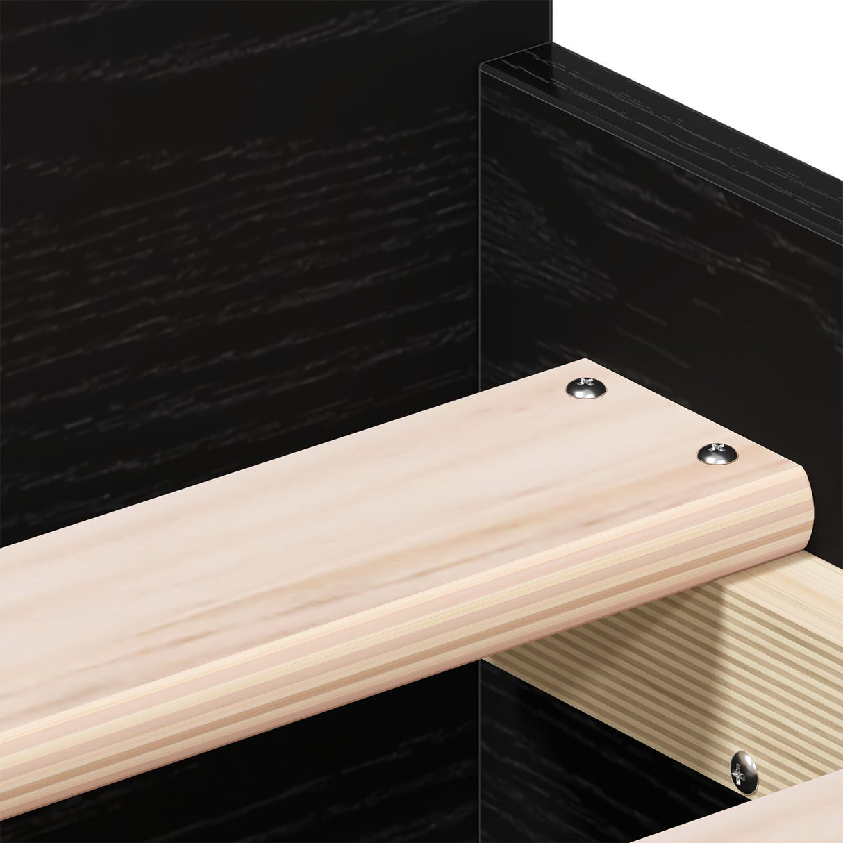 Bed Frame Without Mattress Black Oak 75X190 Cm Engineered Wood