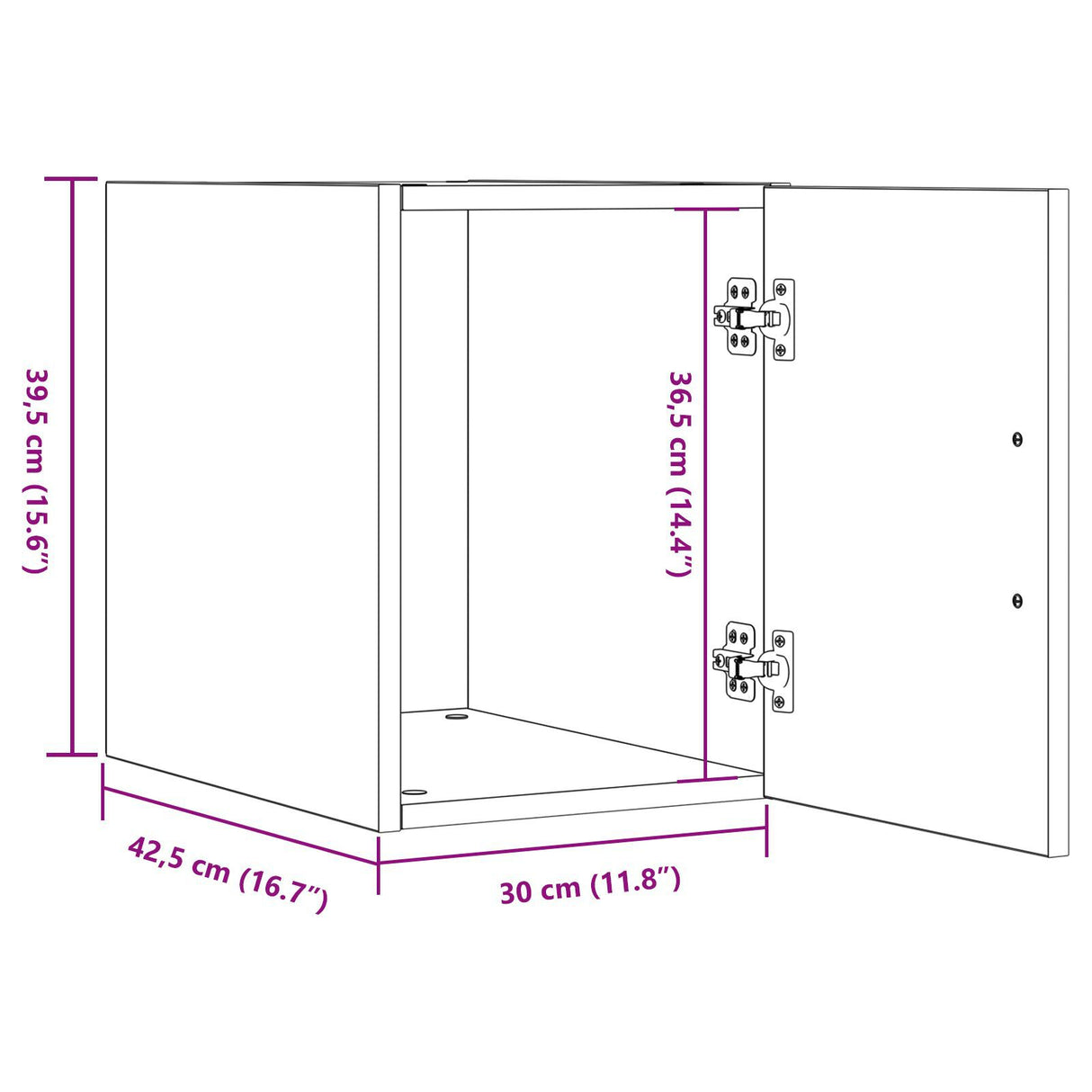Wall Cabinet Artisan Oak 30X42.5X40 Cm Engineered Wood