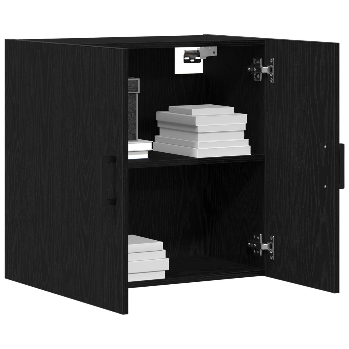 Wall Cabinet Black Oak 60X31X60 Cm Engineered Wood