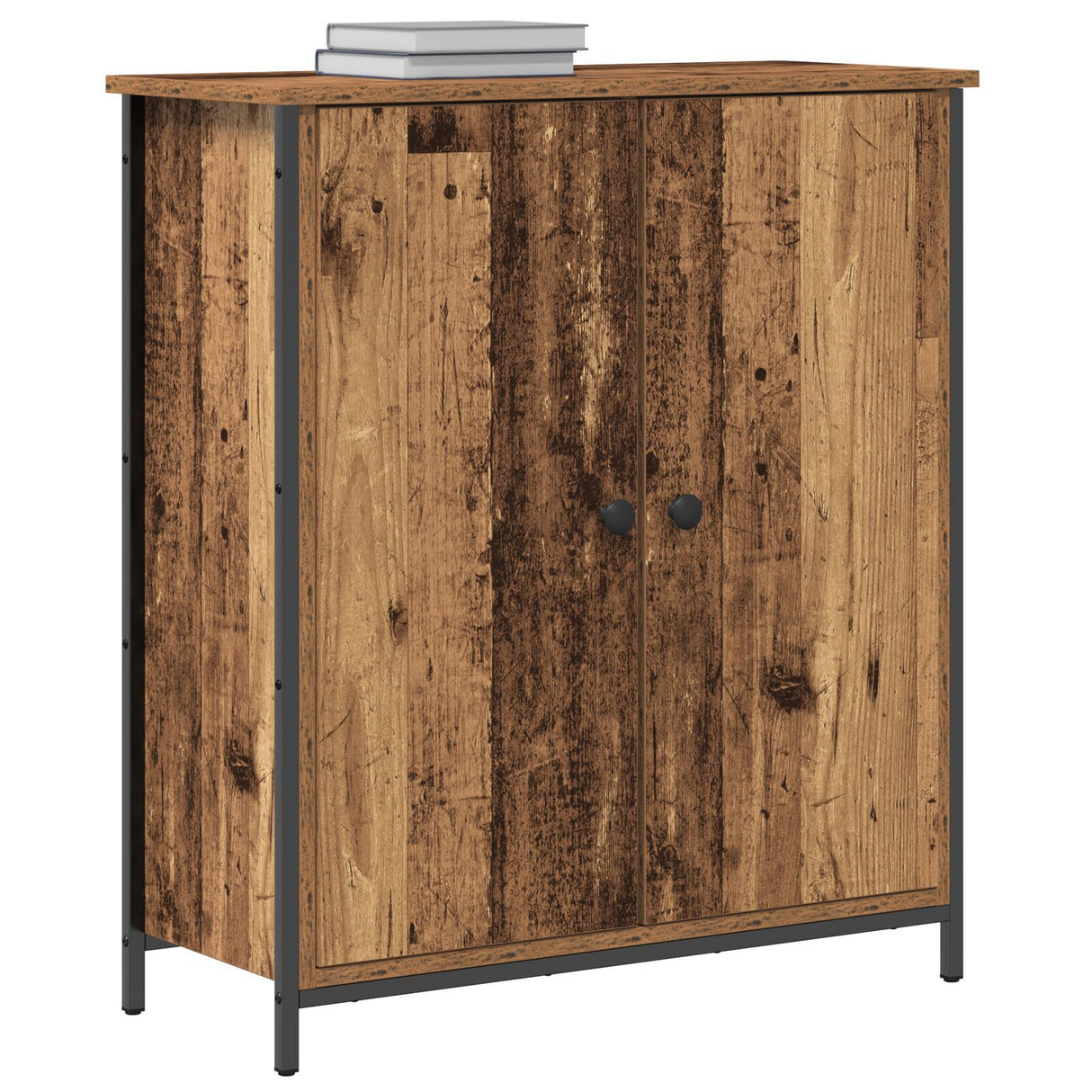 Sideboard Old Wood 70X30X80 Cm Engineered Wood And Steel