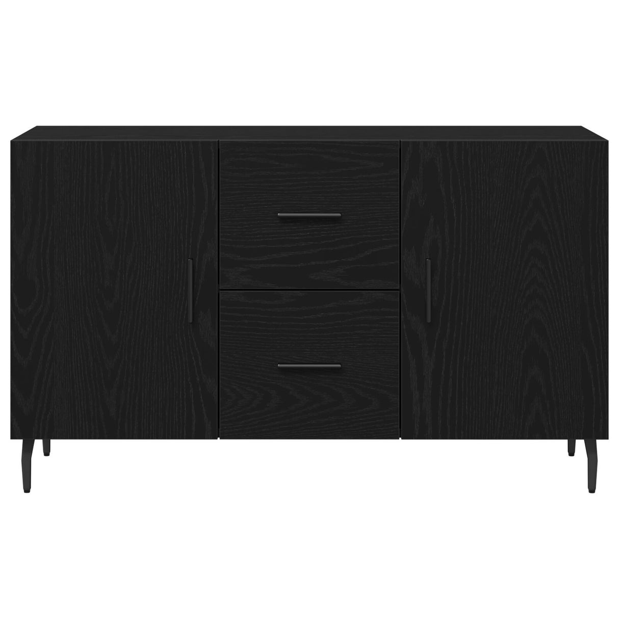 Black Oak Sideboard 100X36X60 Cm Made From Engineered Wood