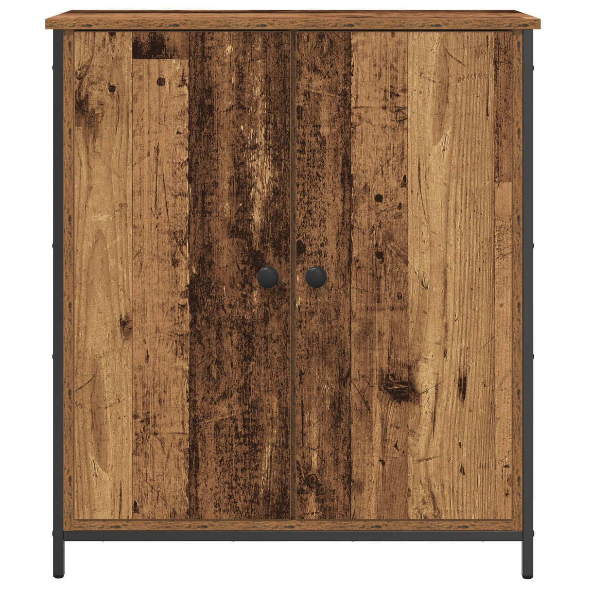Sideboard Old Wood 70X30X80 Cm Engineered Wood And Steel