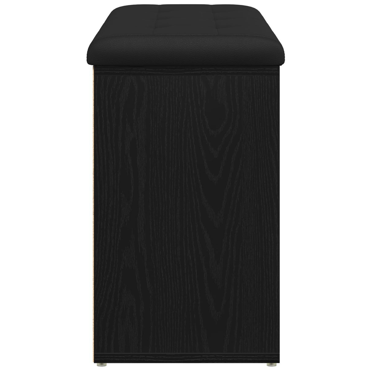 Storage Bench Black Oak 80X30X48 Cm Engineered Wood