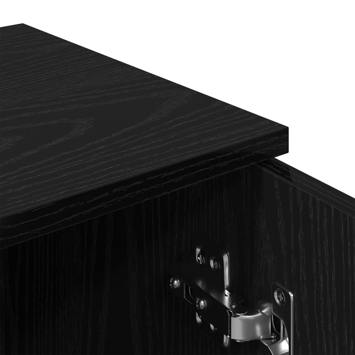 Sideboards 2 Pcs In Black Oak, 30X30X70 Cm, Made Of Engineered Wood