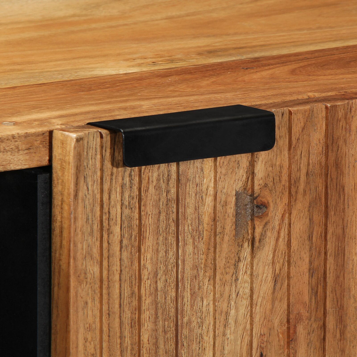 Sideboard 90X33X75 Cm Solid Wood Acacia