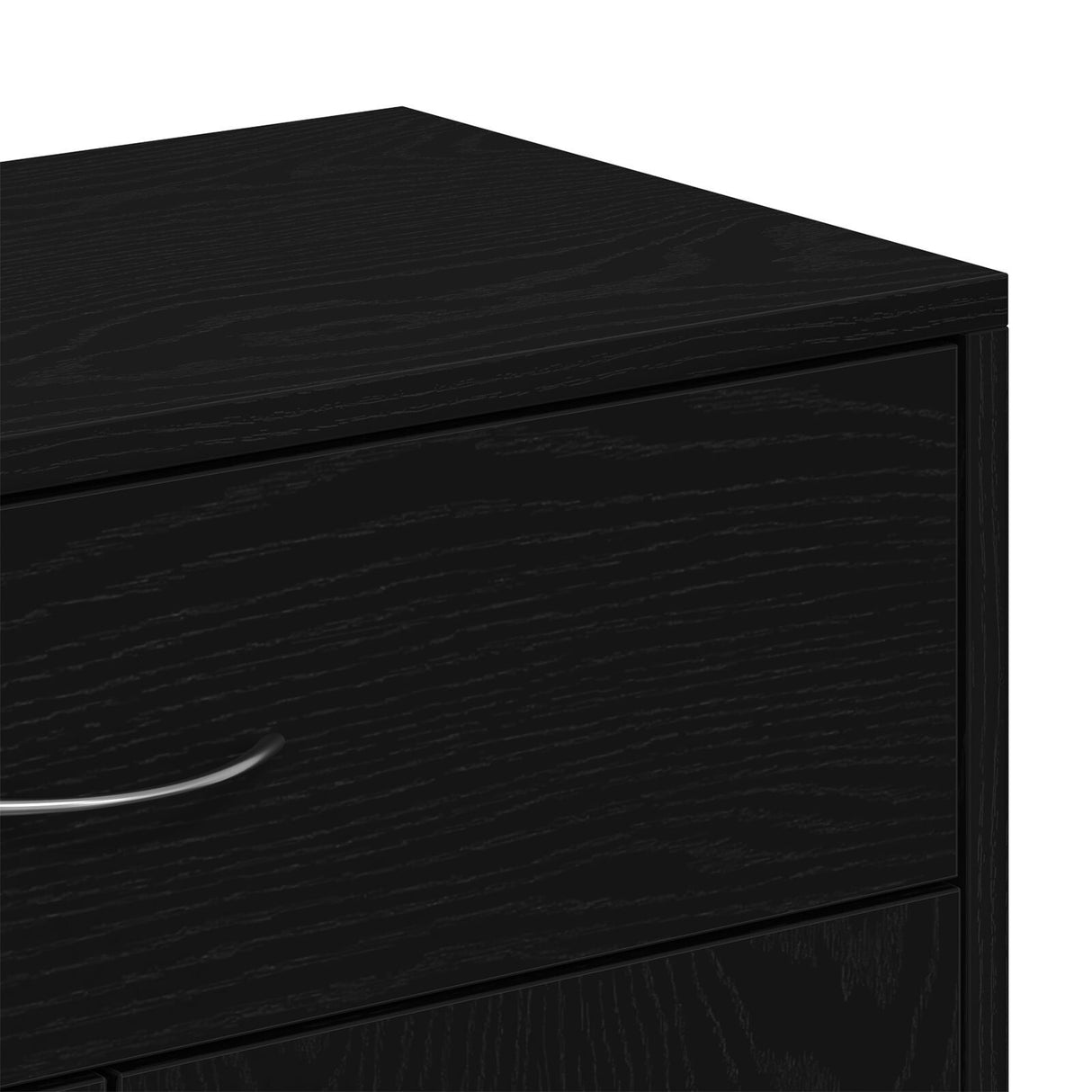 Black Oak Sideboard 60X30X75 Cm Made Of Engineered Wood