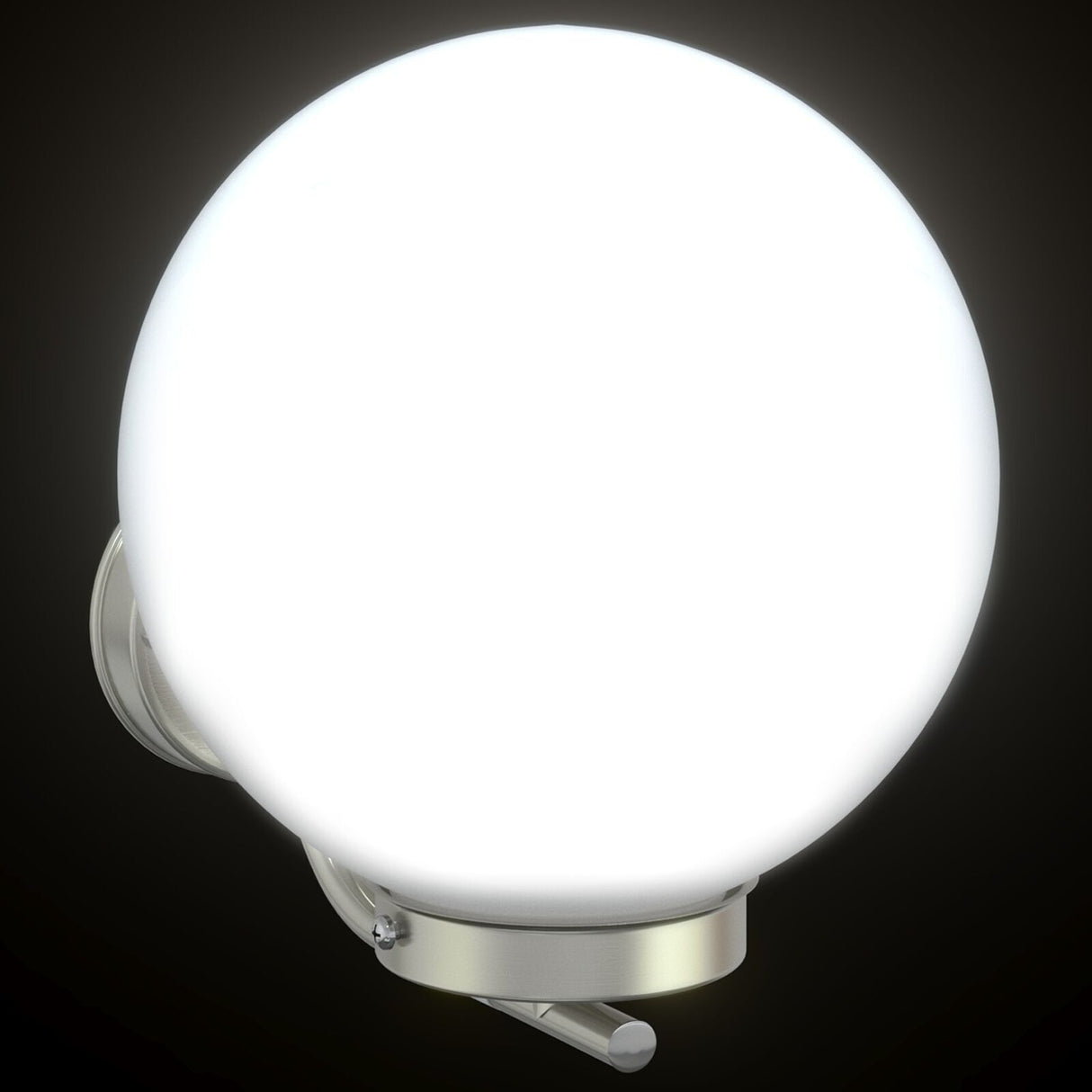 Outdoor Wall Light Silver Stainless Steel Ip44