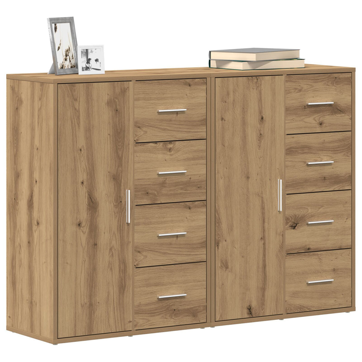 Sideboards 2 Pcs Artisan Oak 60X31X84 Cm Engineered Wood
