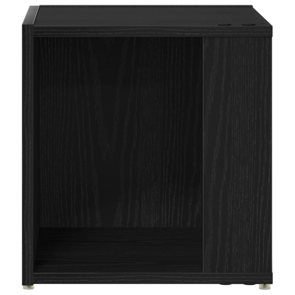 Side Table Black Oak 33X33X34,5 Cm Engineered Wood