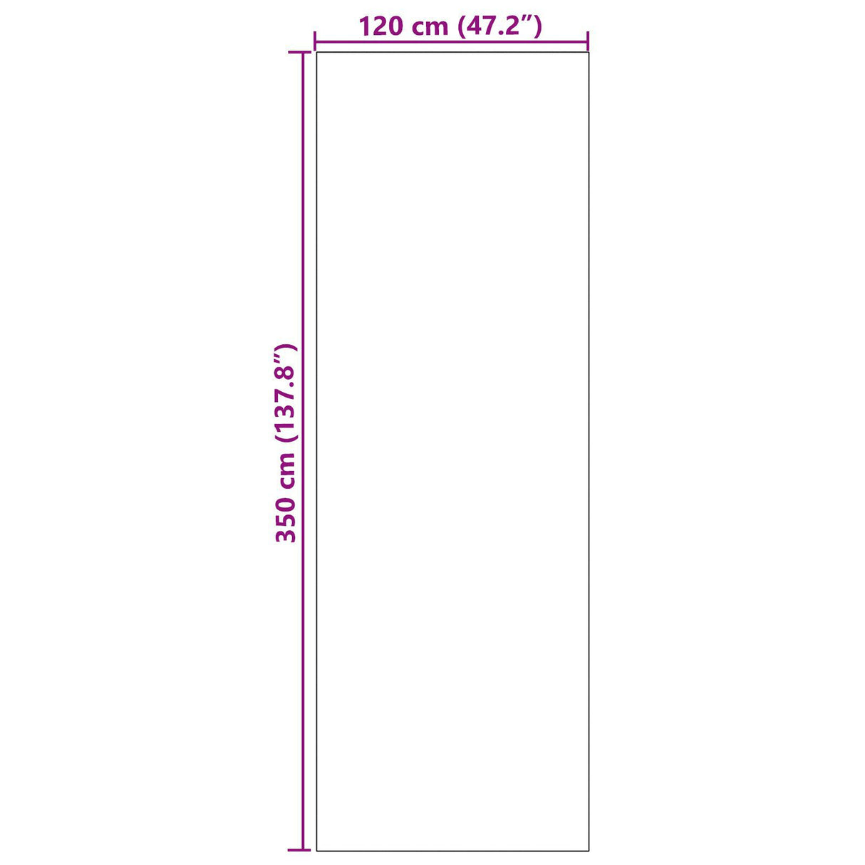 Washable Pink Doormat 120X350 Cm