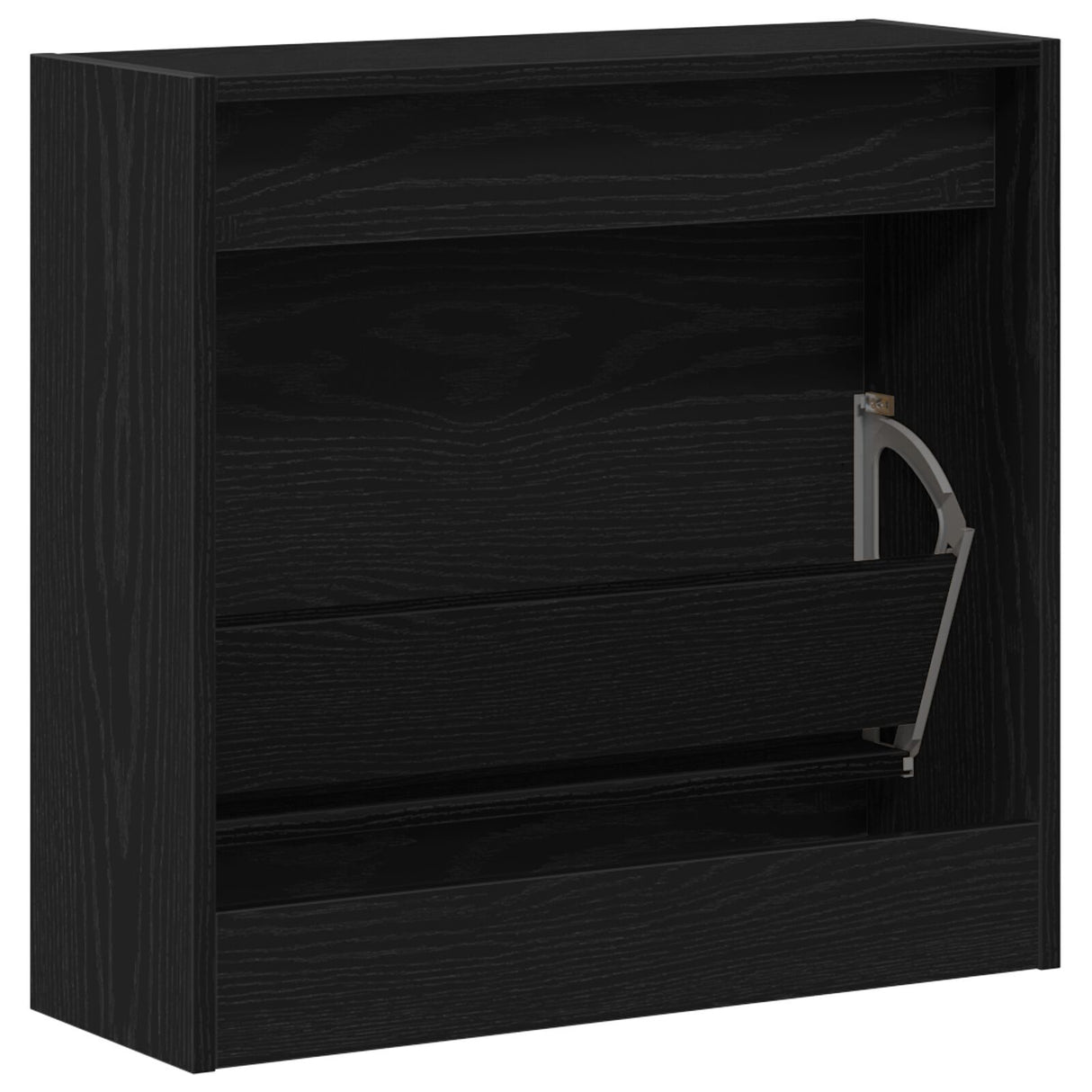 Shoe Cabinet Black Oak 60X21X57 Cm Engineered Wood