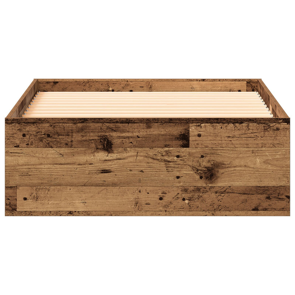 Bed Frame Old Wood 90X200 Cm Engineered Wood