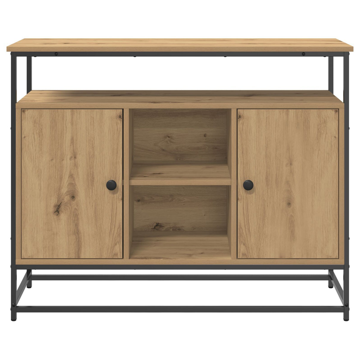 Sideboard Artisan Oak 100X35X80 Cm Engineered Wood And Steel