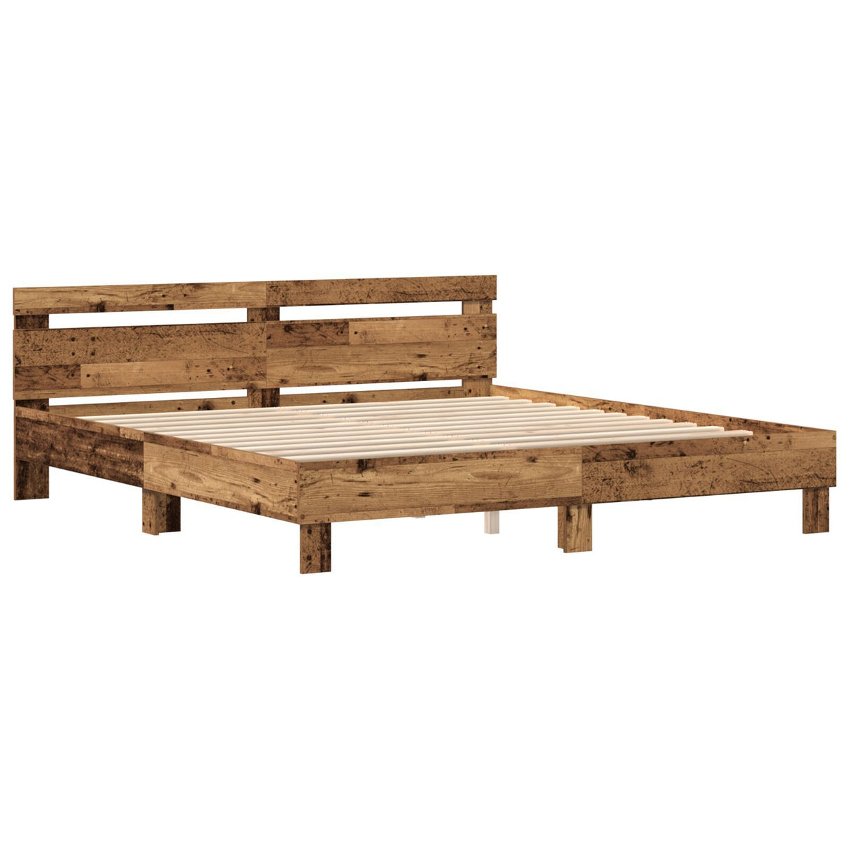 Pine Wood Bed Frame Old Wood Solid Pine Wood 180 X 200 Cm Durable