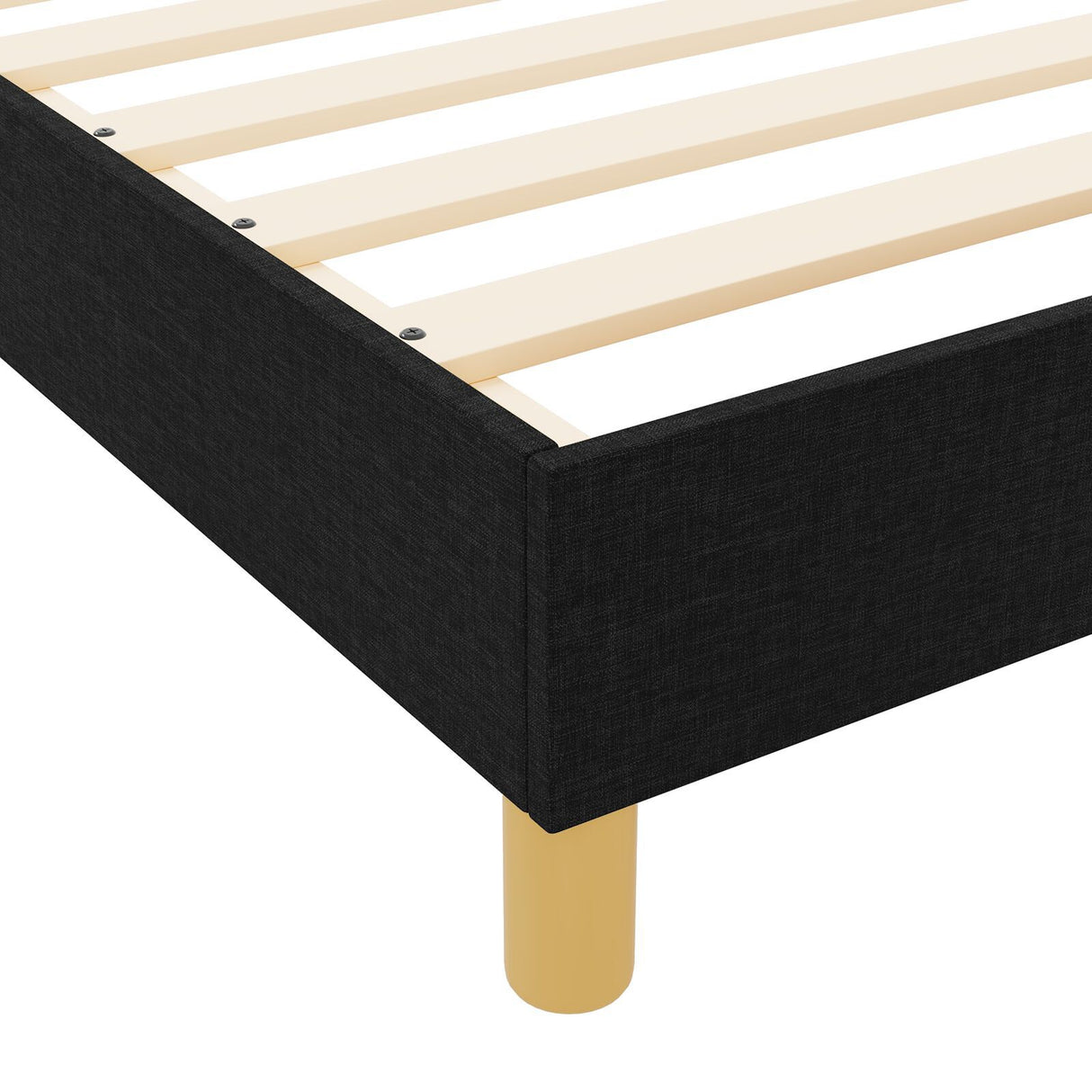 Bed Frame Black 200X200 Cm Fabric