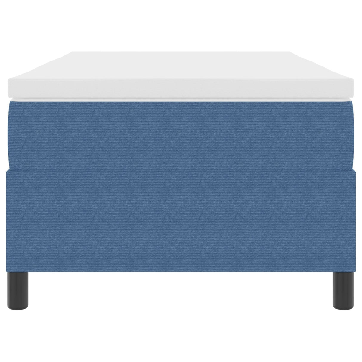 Box Spring Bed With Mattress Blue 80X200 Cm Corduroy Fabric