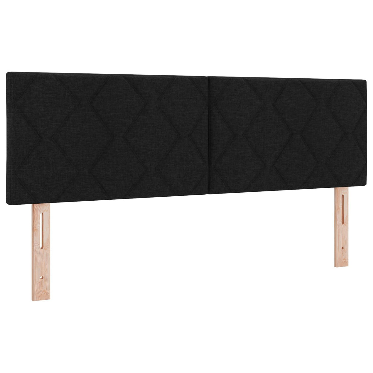 Box Spring Bed With Mattress & Led Black 140X200 Cm Fabric