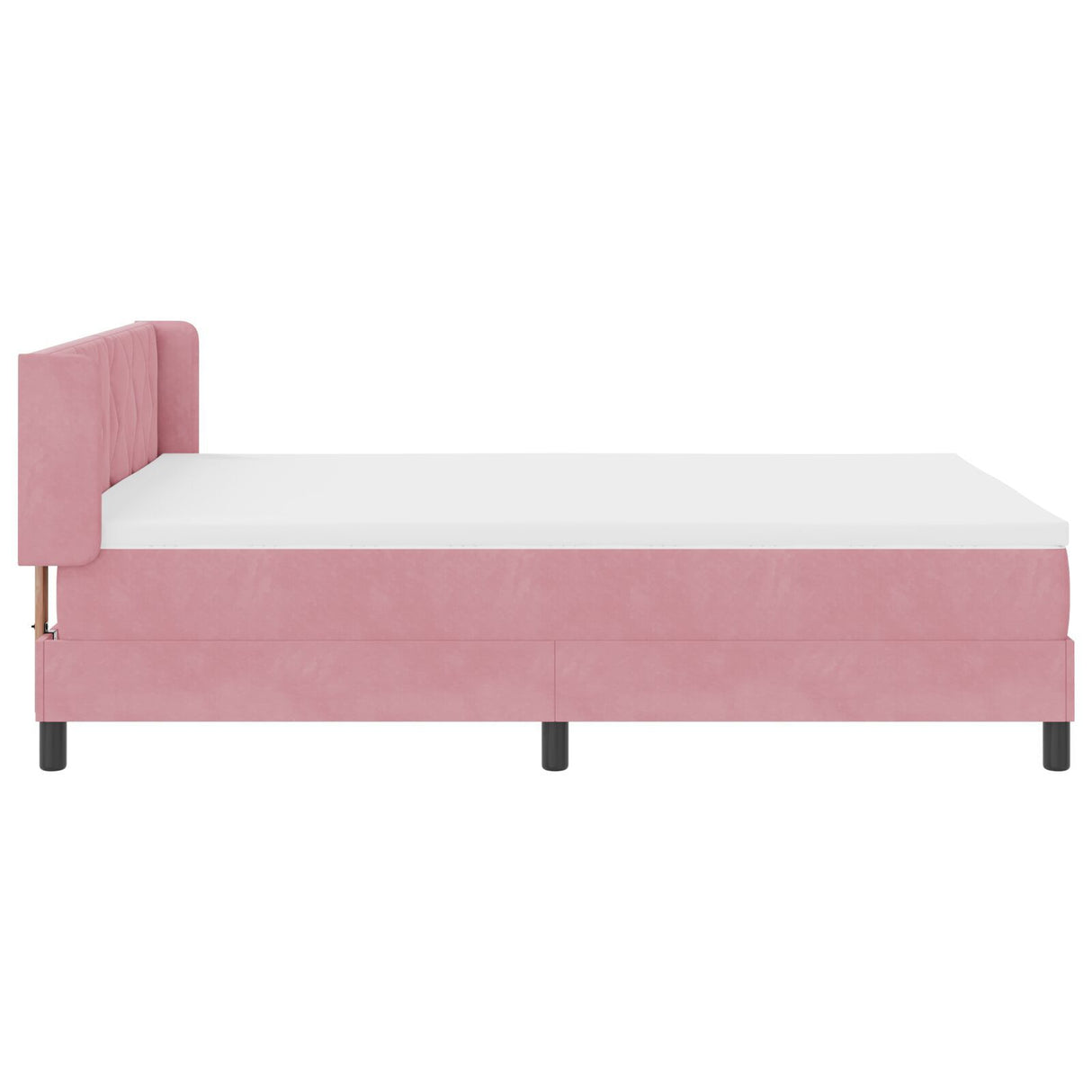 Box Spring Bed With Mattress Pink 160X200 Cm Velvet