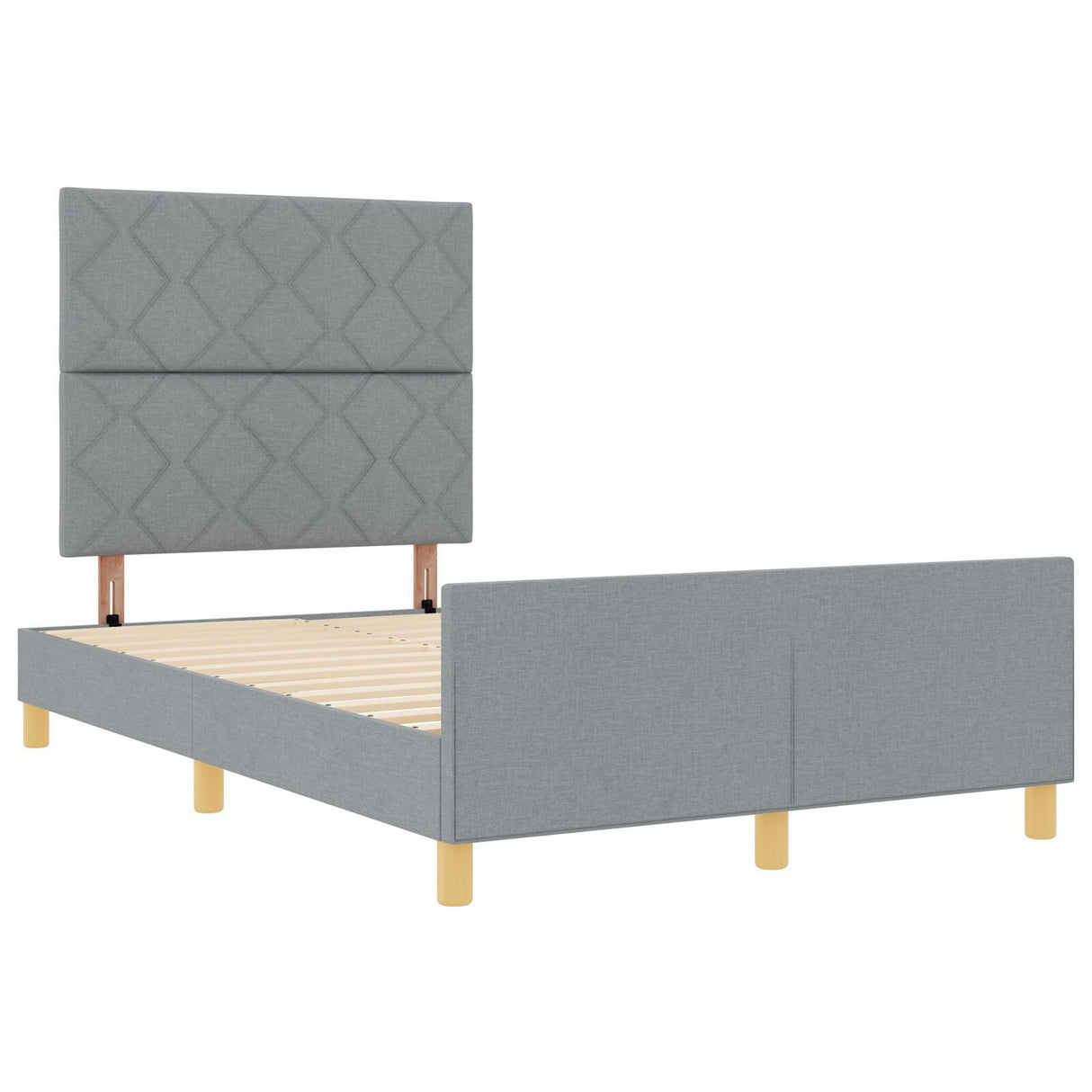 Light Grey Fabric Bed Frame 120X200 Cm