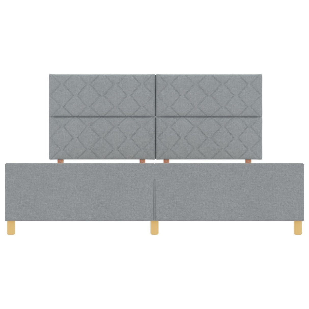 Light Grey Fabric Bed Frame 200X200 Cm