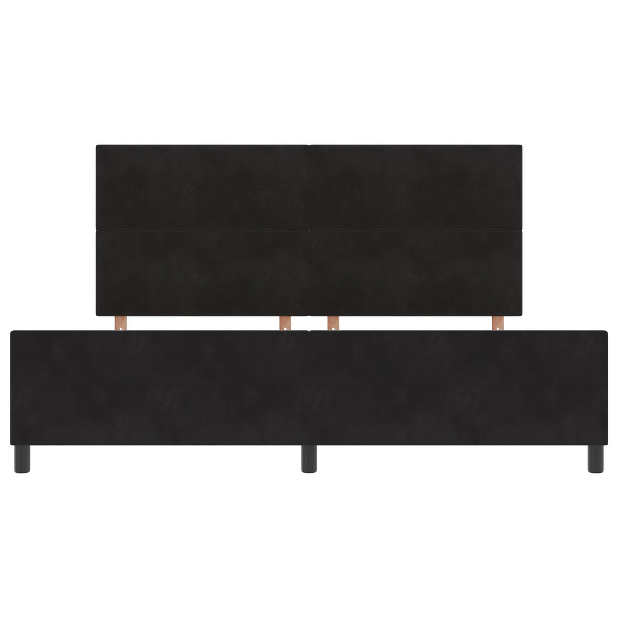 Bed Frame Black 200X200 Cm Velvet