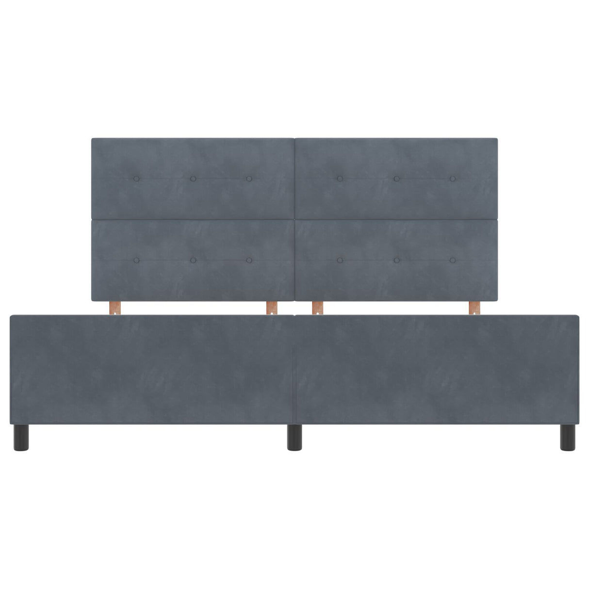 Bed Frame Dark Grey 200X200 Cm Velvet