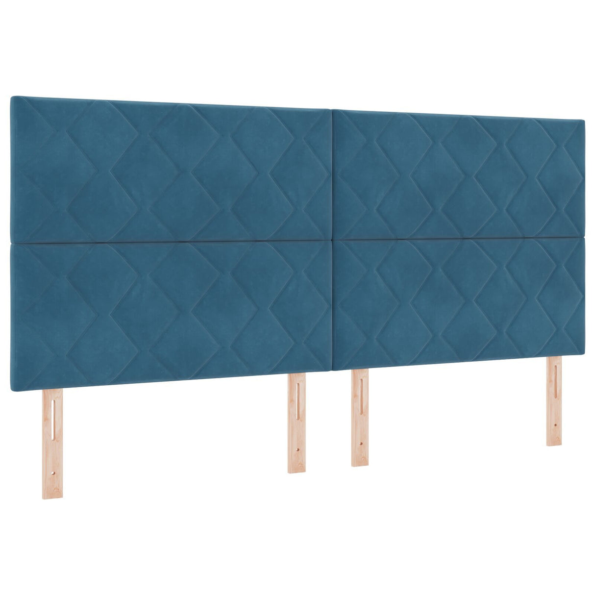 Bed Frame Dark Blue 200X200 Cm Velvet
