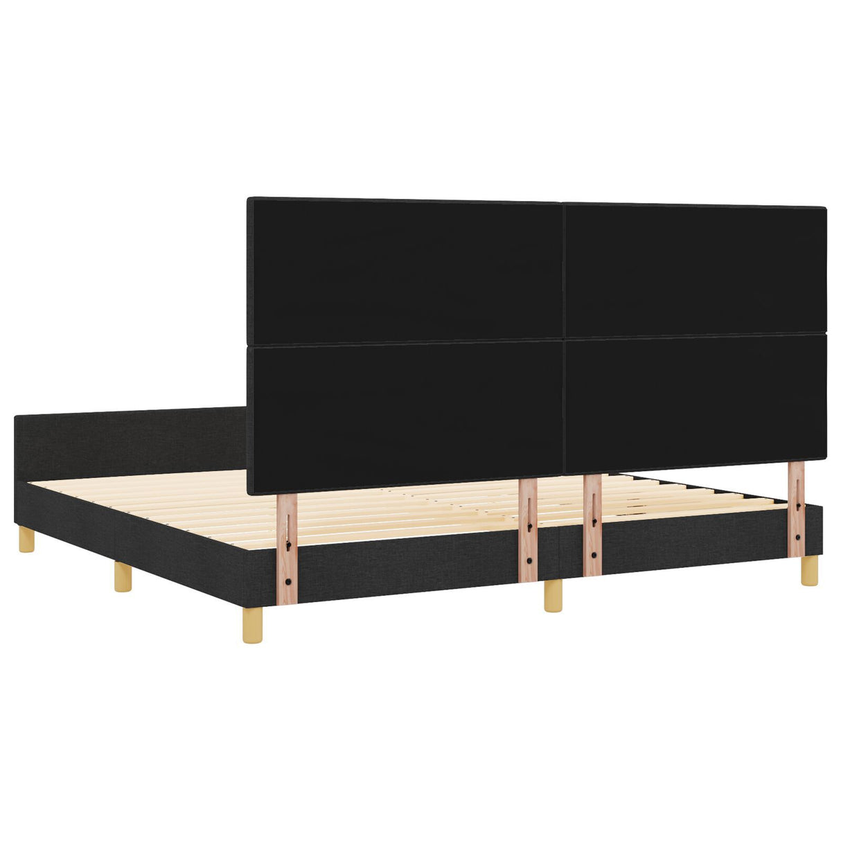 Bed Frame Black 200X200 Cm Fabric