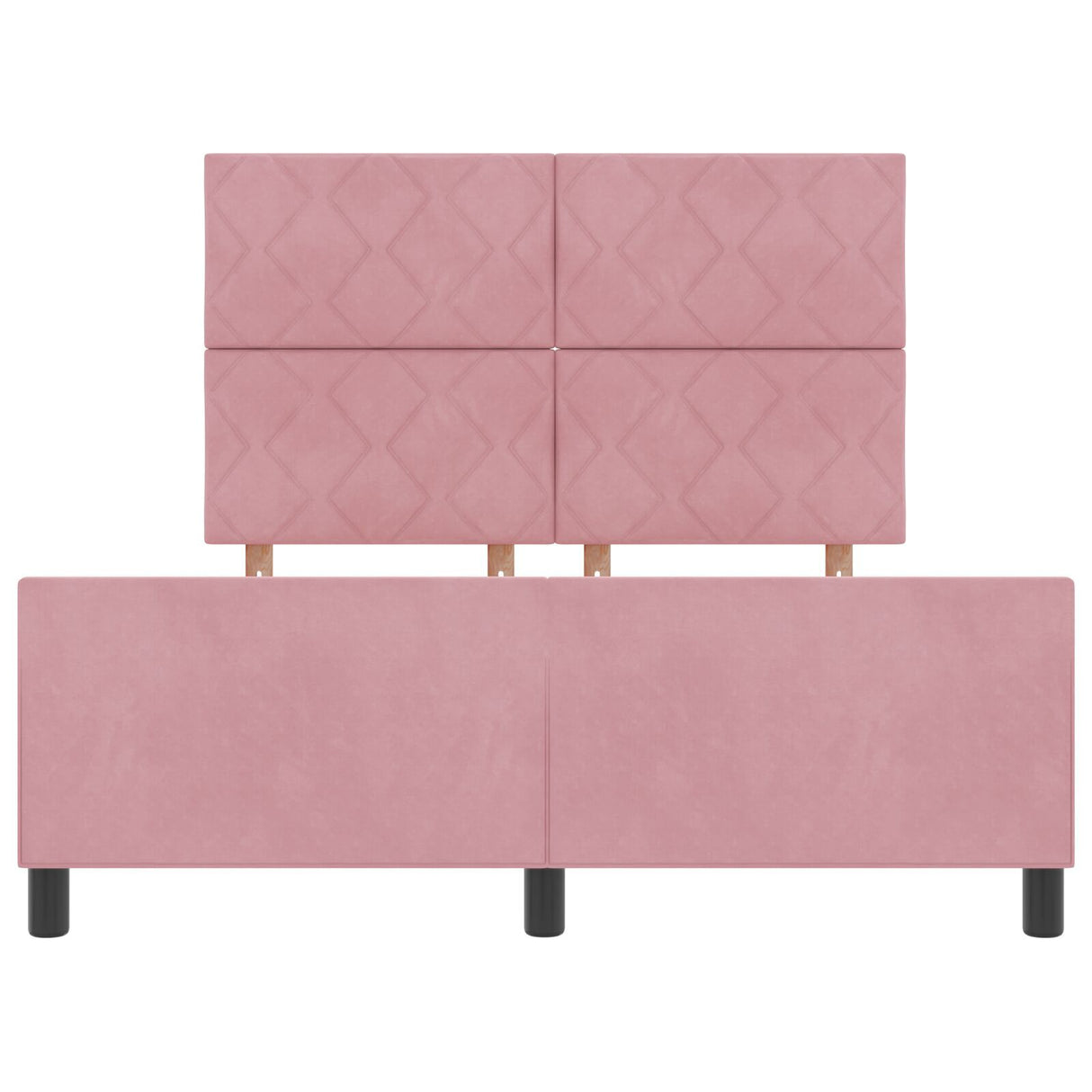 Bed Frame Pink 140X190 Cm Velvet