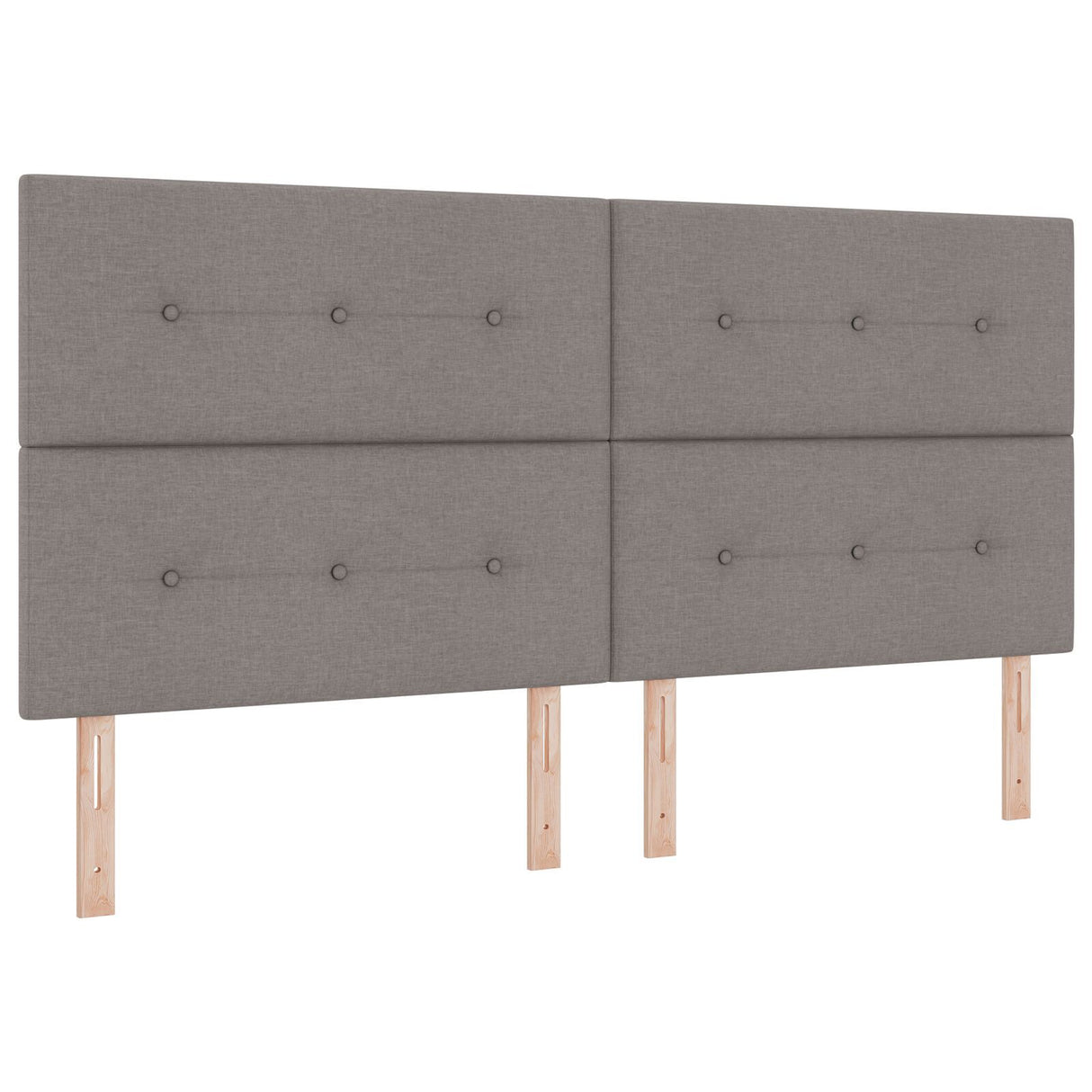 Taupe Bed Frame 200X200 Cm Fabric