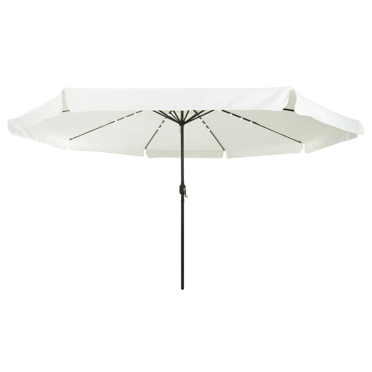 Garden Parasol With Led Lights 395X245 Cm White