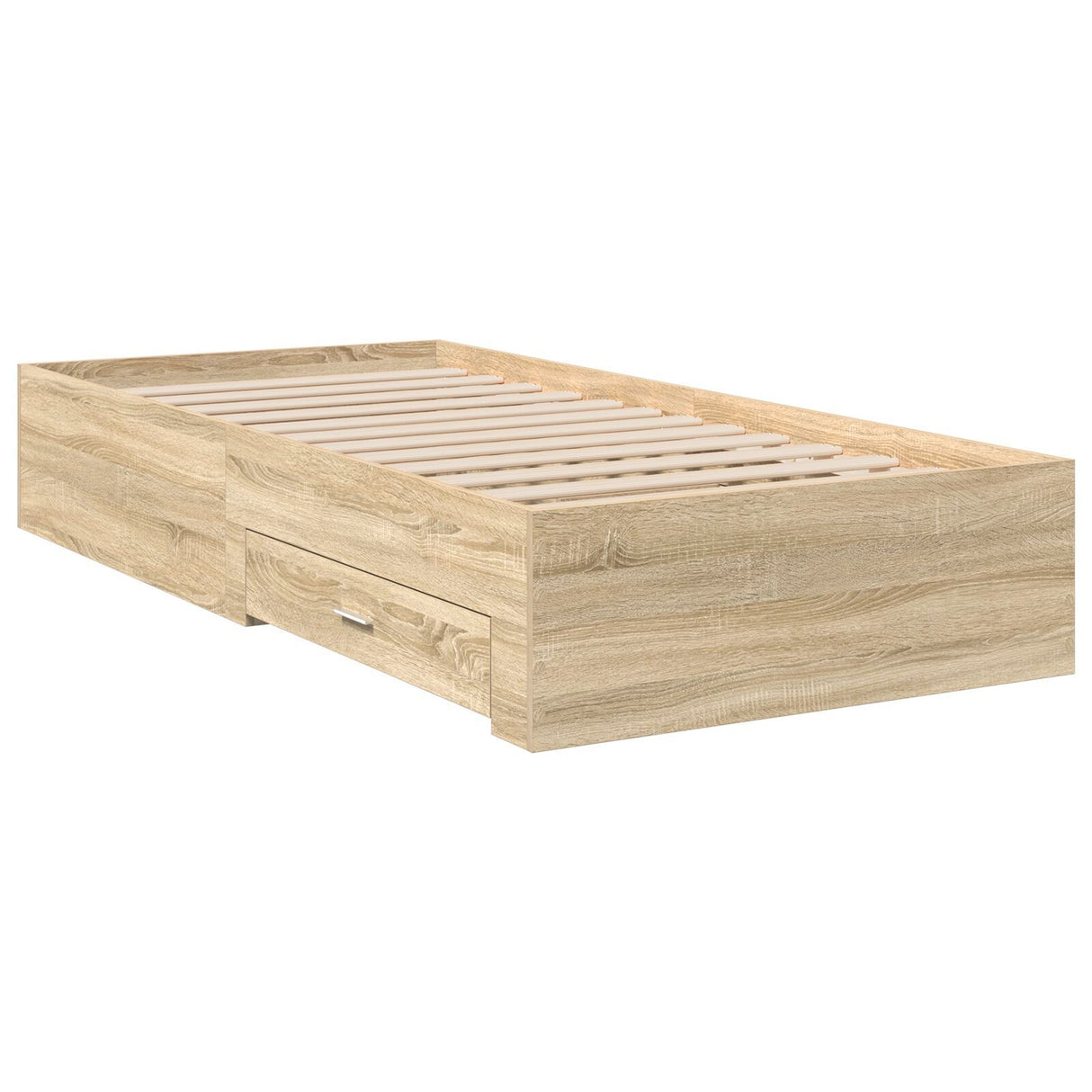 Bed Frame Sonoma Oak 90X190 Cm Engineered Wood