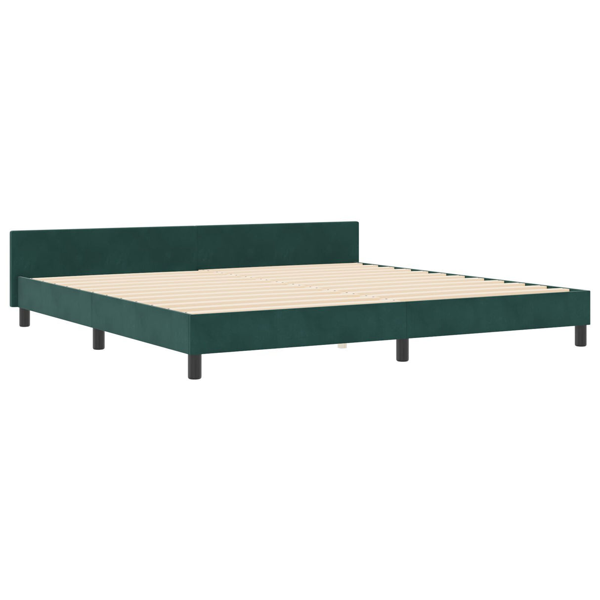 Bed Frame Dark Green 200X200 Cm Velvet