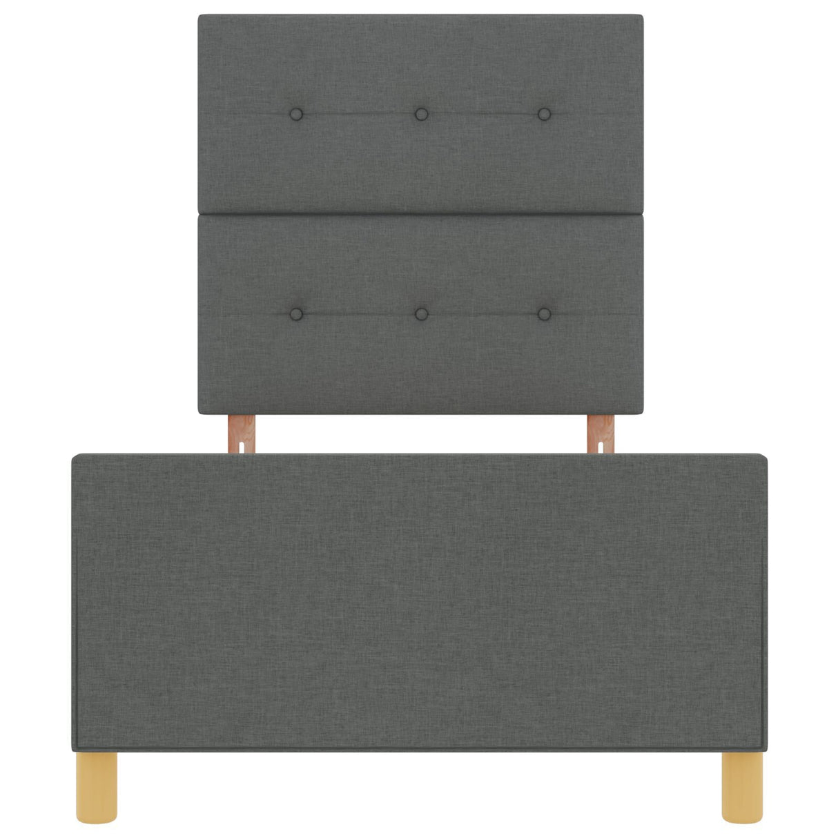Bed Frame Dark Grey 90X190 Cm Fabric
