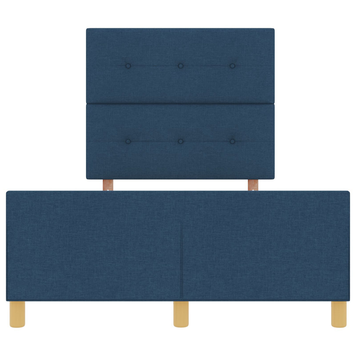 Bed Frame Blue 120X200 Cm Fabric