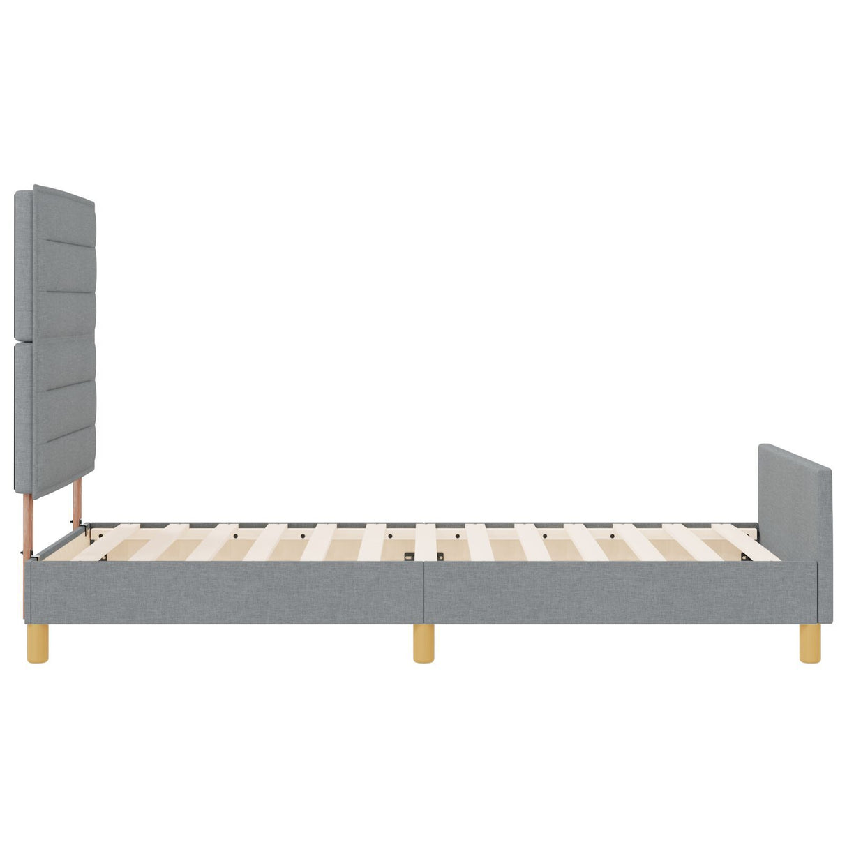 Bed Frame Light Grey 100X200 Cm Fabric