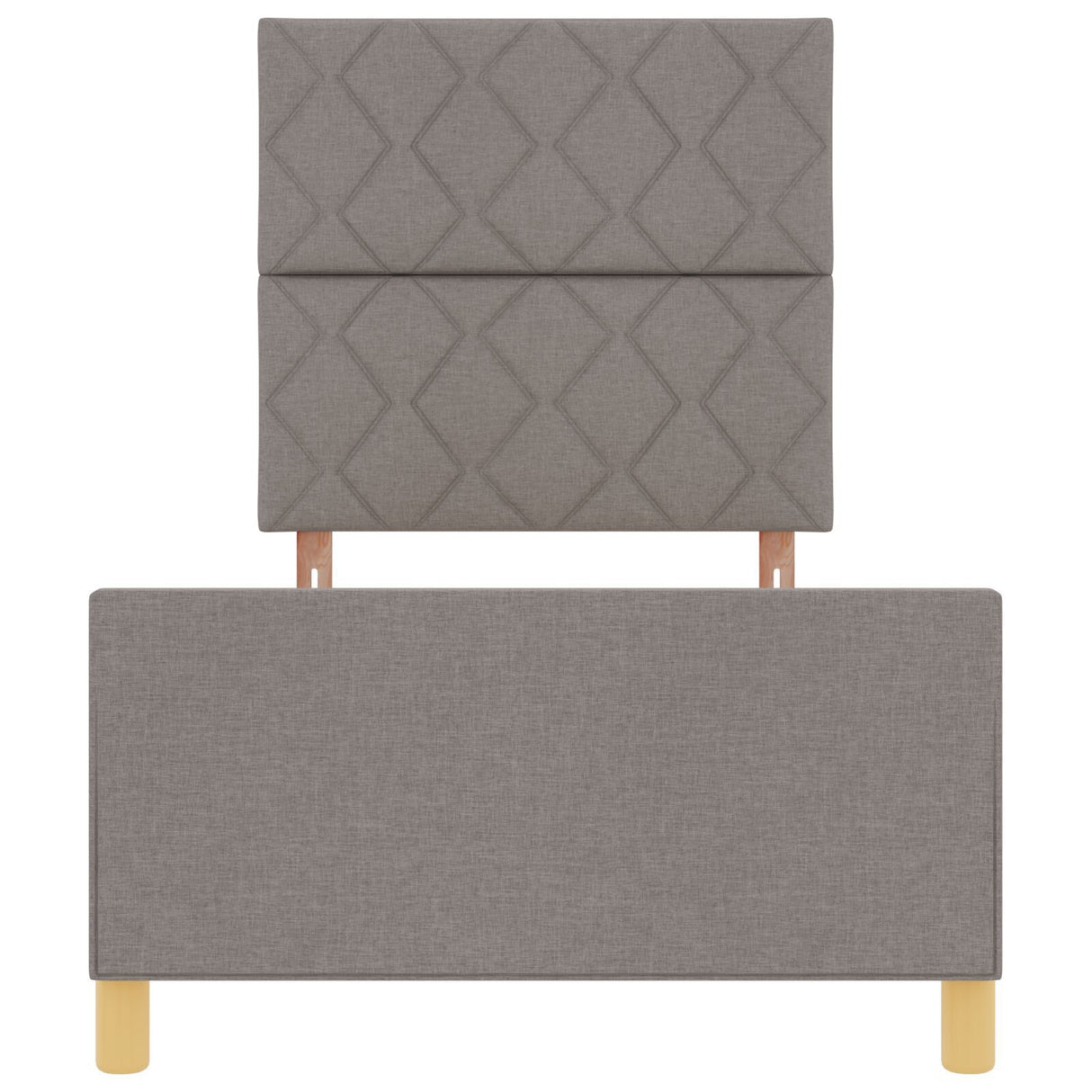 Bed Frame In Taupe Fabric - 90X200 Cm