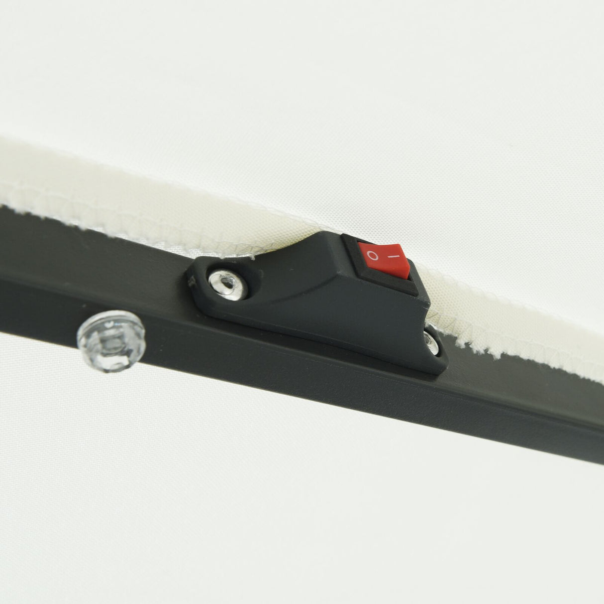 Garden Parasol With Led Lights 395X245 Cm White