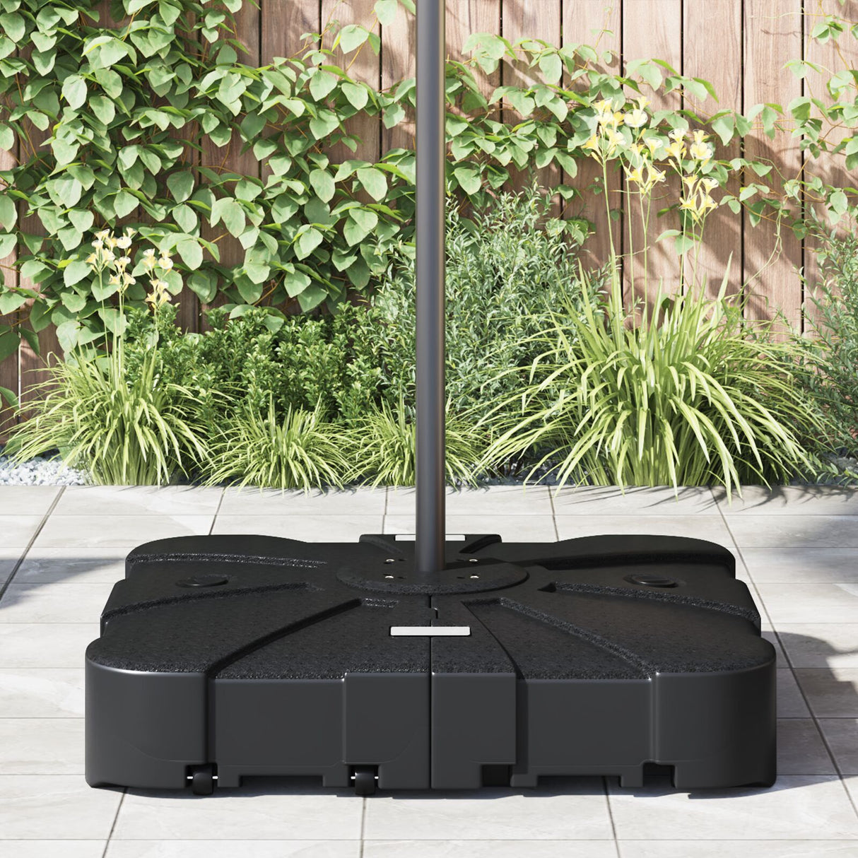 2 Piece Cantilever Parasol Base Set - 150Kg Sand Or 113Kg Water