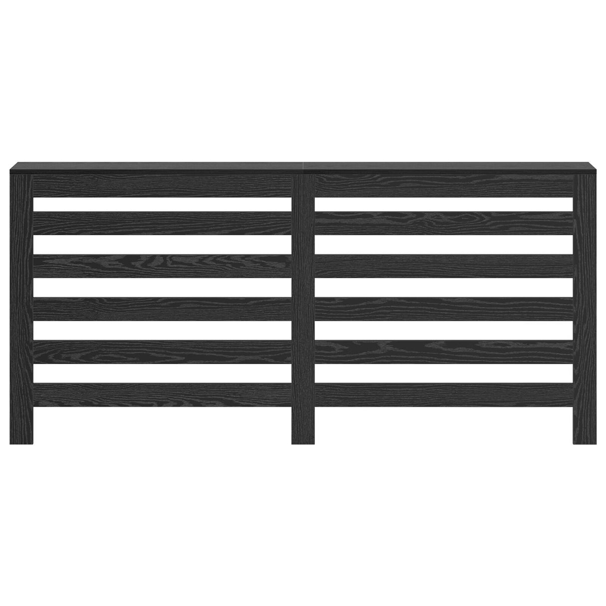 Radiator Cover Black Oak 175X20X82 Cm Engineered Wood