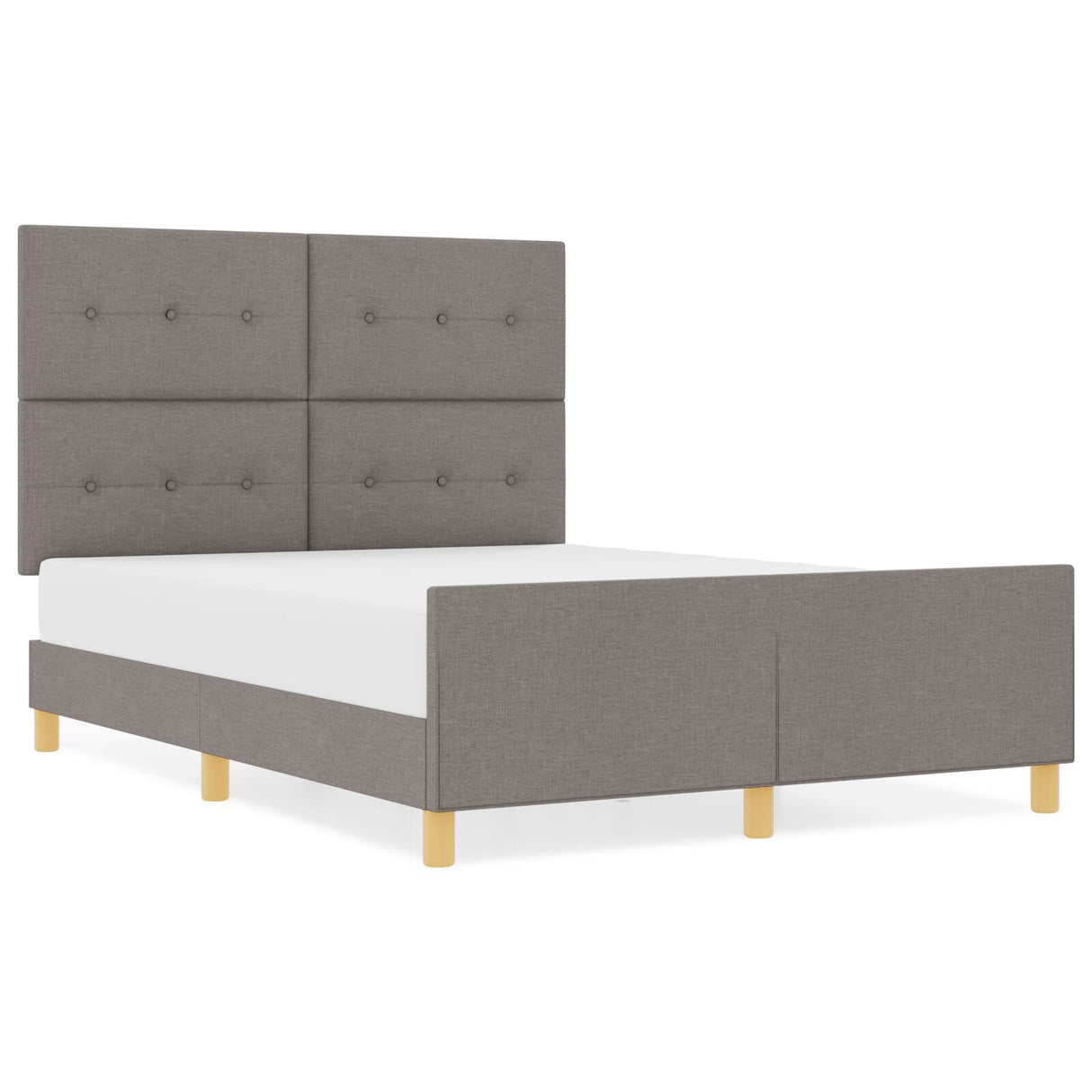 Bed Frame Taupe 140X200 Cm Fabric