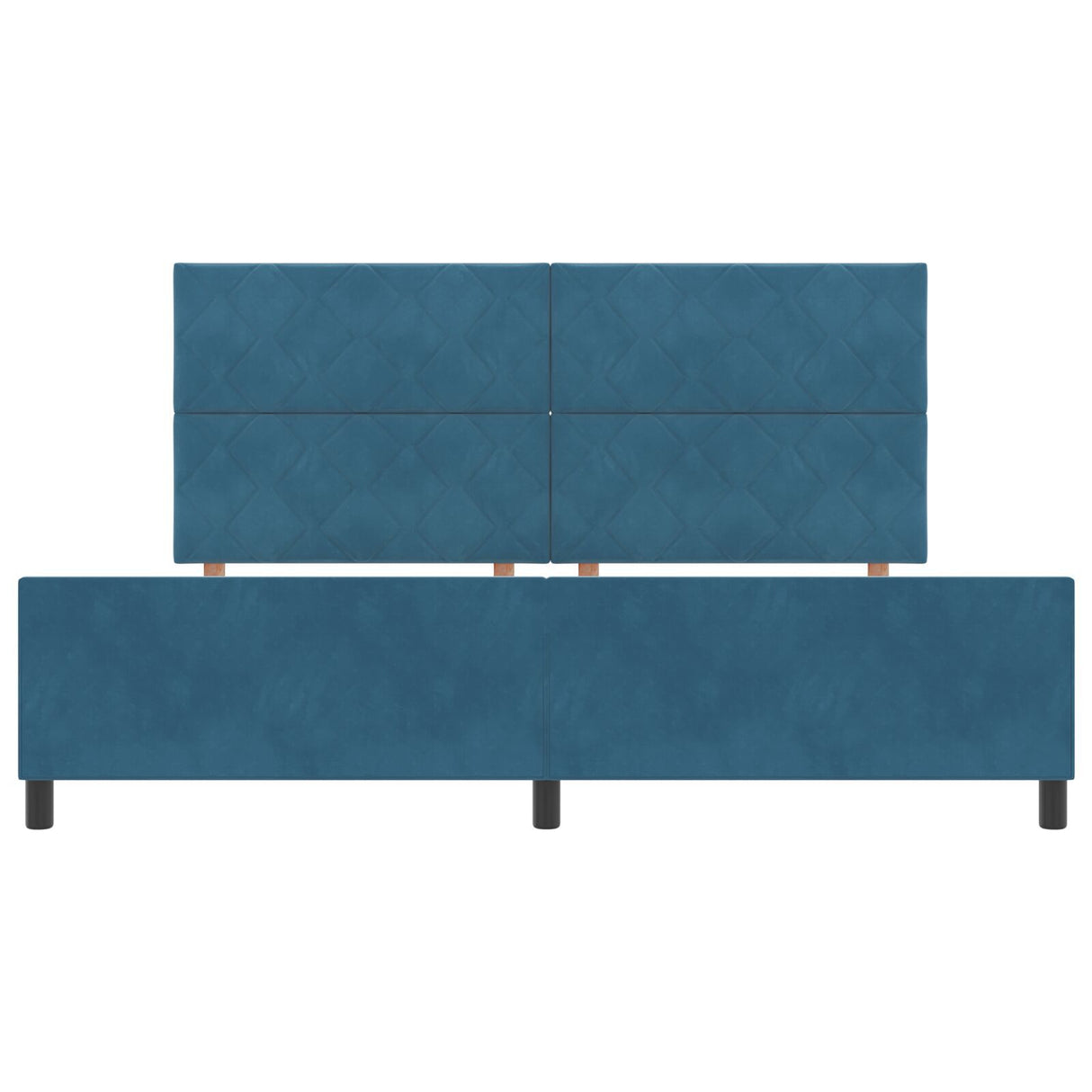 Bed Frame Dark Blue 200X200 Cm Velvet
