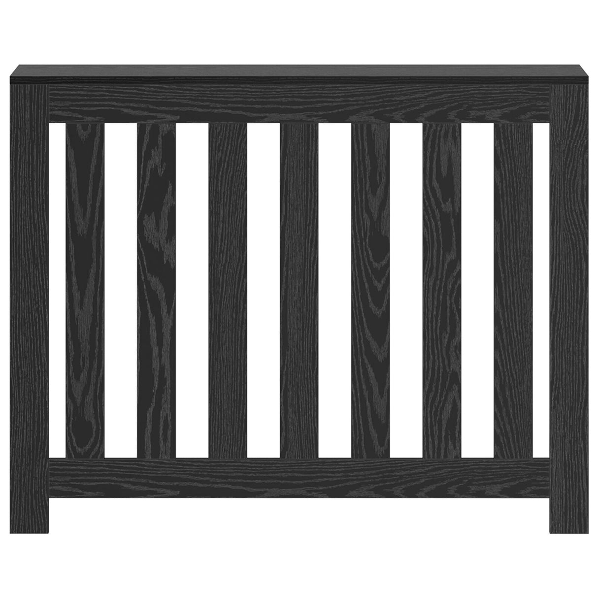 Radiator Cover Black Oak 104X20X82 Cm Engineered Wood
