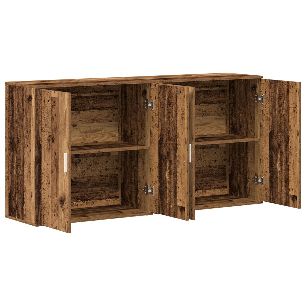 Sideboards 2 Pcs Old Wood 79X38X80 Cm Engineered Wood