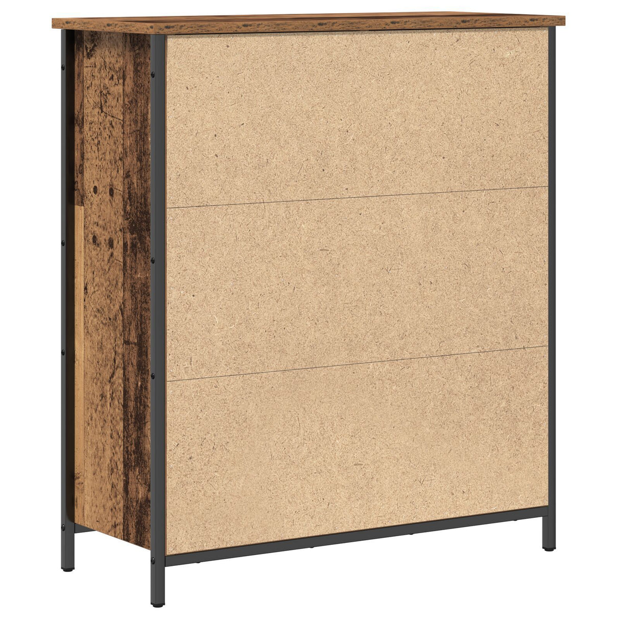 Sideboard Old Wood 70X30X80 Cm Engineered Wood And Steel