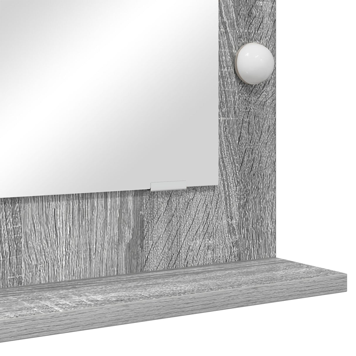 Vanity Mirror Grey Sonoma Particle Board, Glass 70 X 50 X 18 Cm